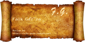 Falk Géza névjegykártya